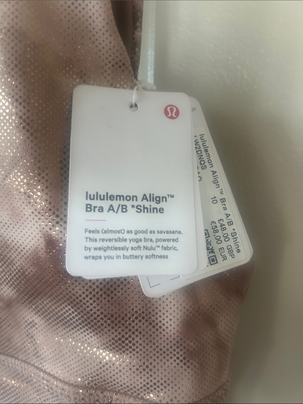 lululemon athletica Metallic Rose-Tone Tie-Dye Sports Bra - Picture 3 of 8